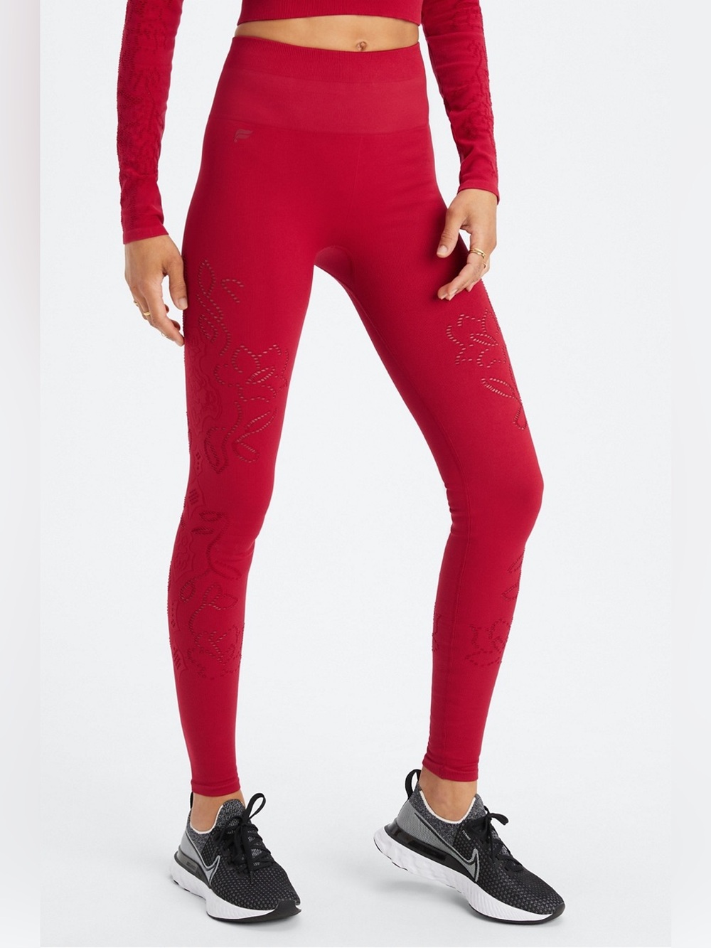Fabletics Red Seamless Set - Picture 7 of 16